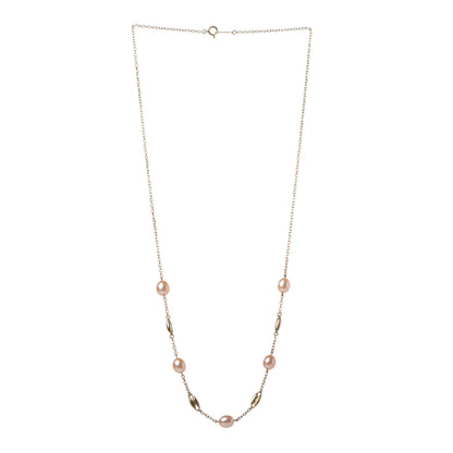 Mikimoto 18K Yellow Gold Akoya Pearl 6-6.5mm Station Necklace 3 of 4