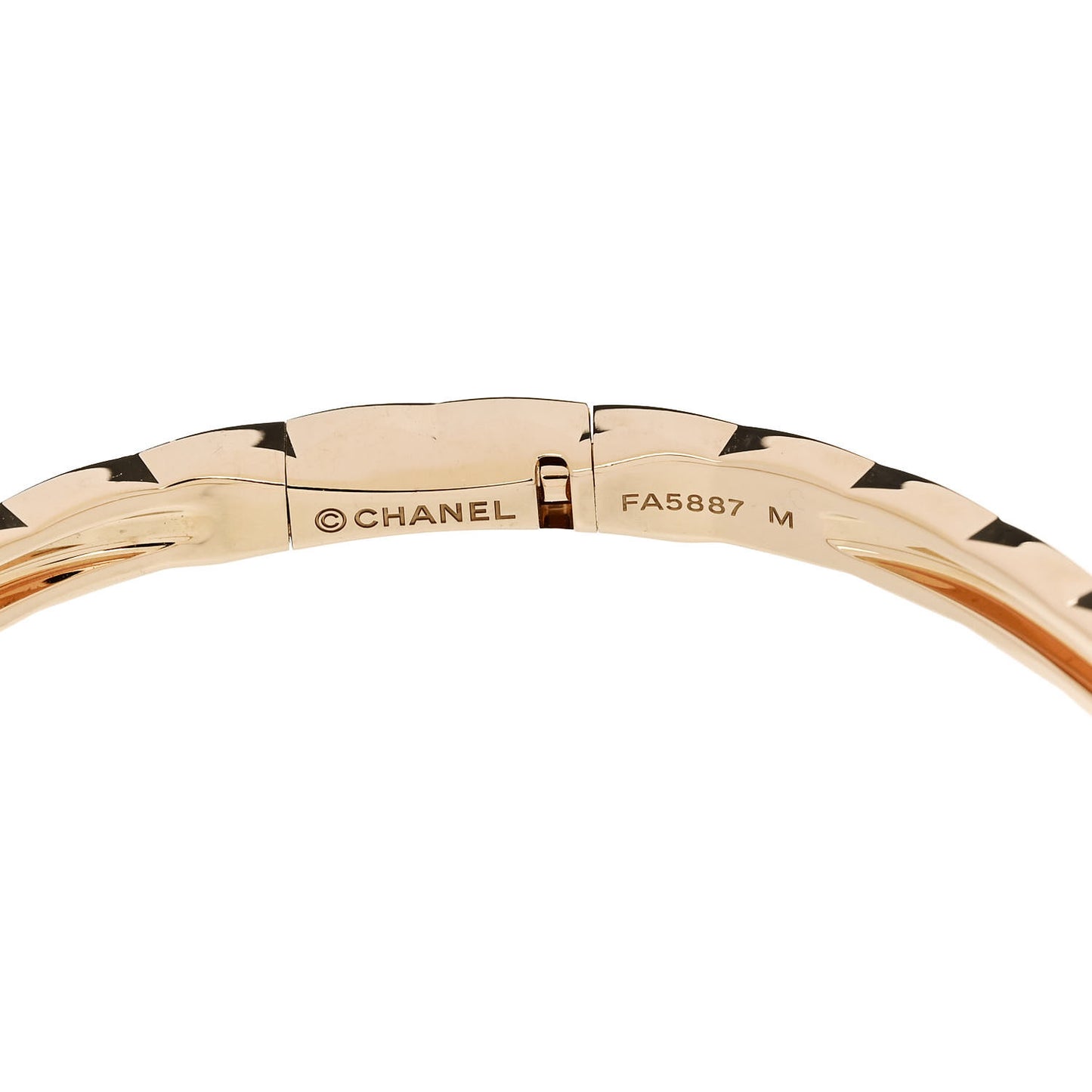 18K Beige Gold Mini Coco Crush Bangle Bracelet M
