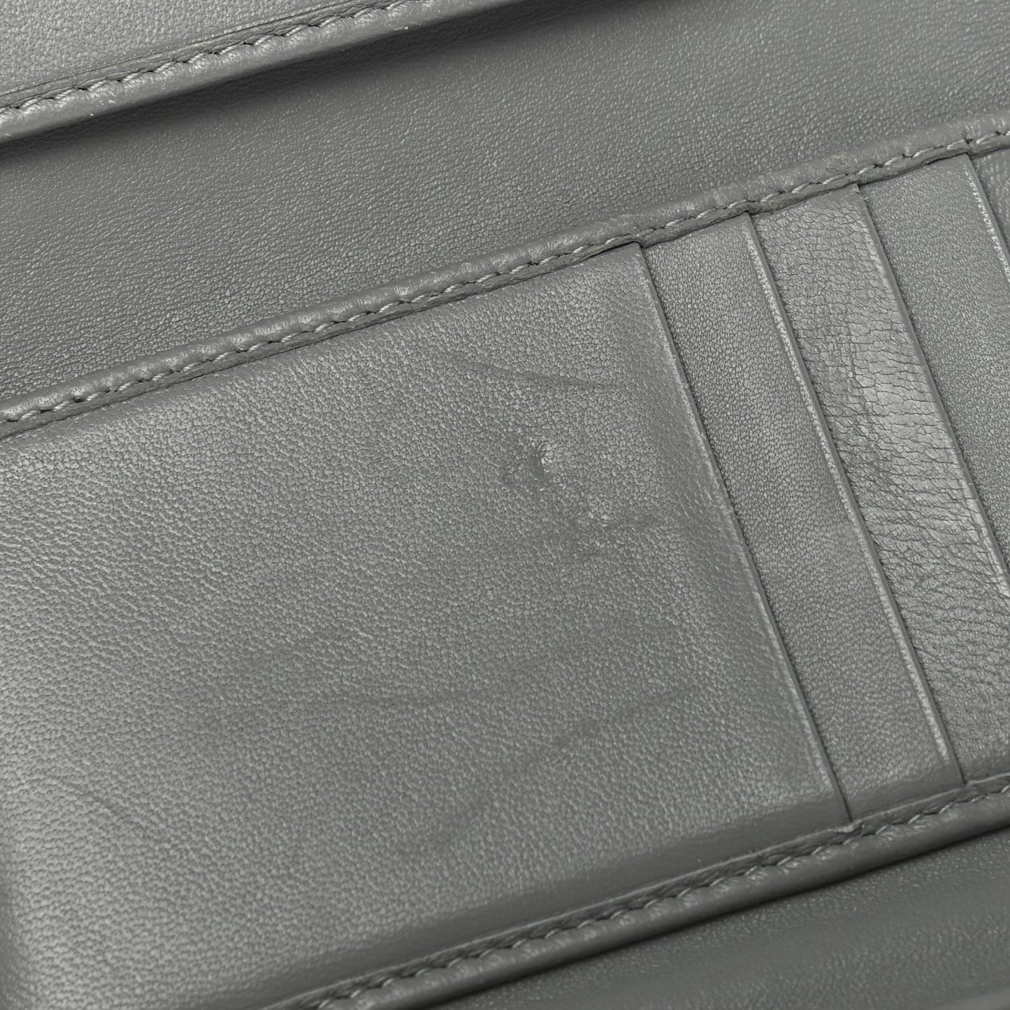Grained Calfskin Cannage Diorama Elancee Wallet Grey