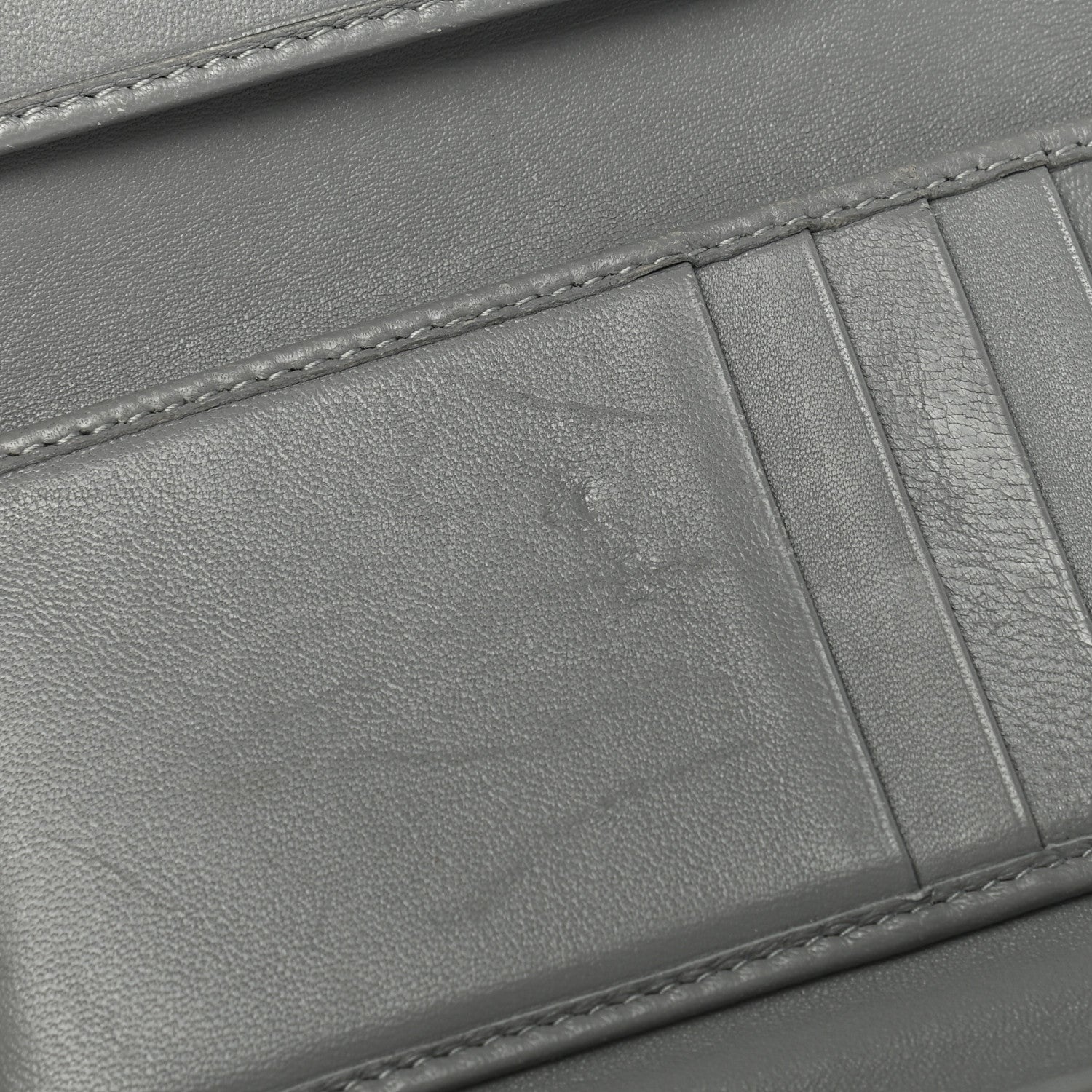 Christian Dior Grained Calfskin Cannage Diorama Elancee Wallet Grey 8 of 8