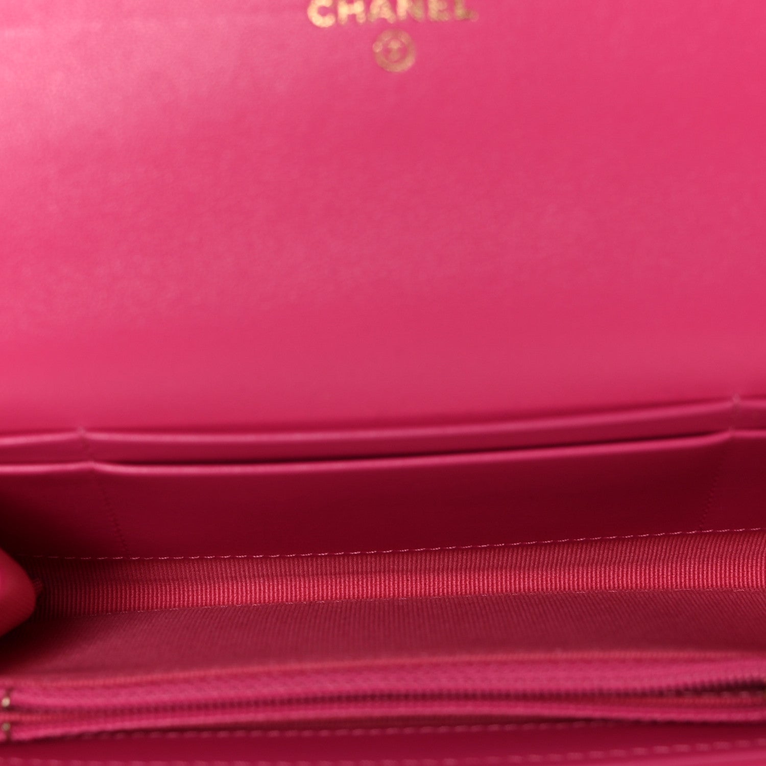 Chanel Lambskin Quilted Chanel 19 Flap Wallet Dark Pink 5 of 10