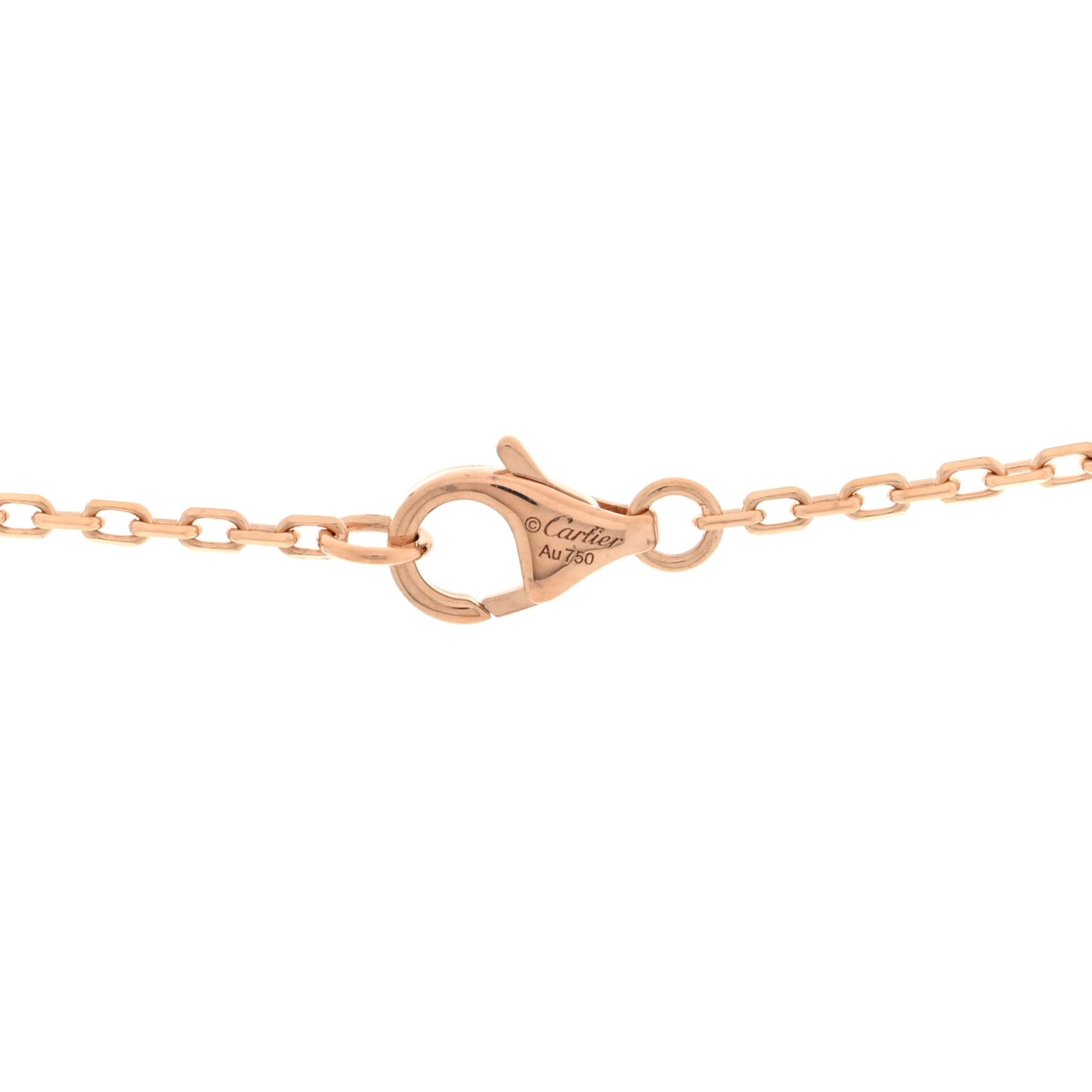 18K Pink Gold Diamond Interlocking LOVE Paved Necklace