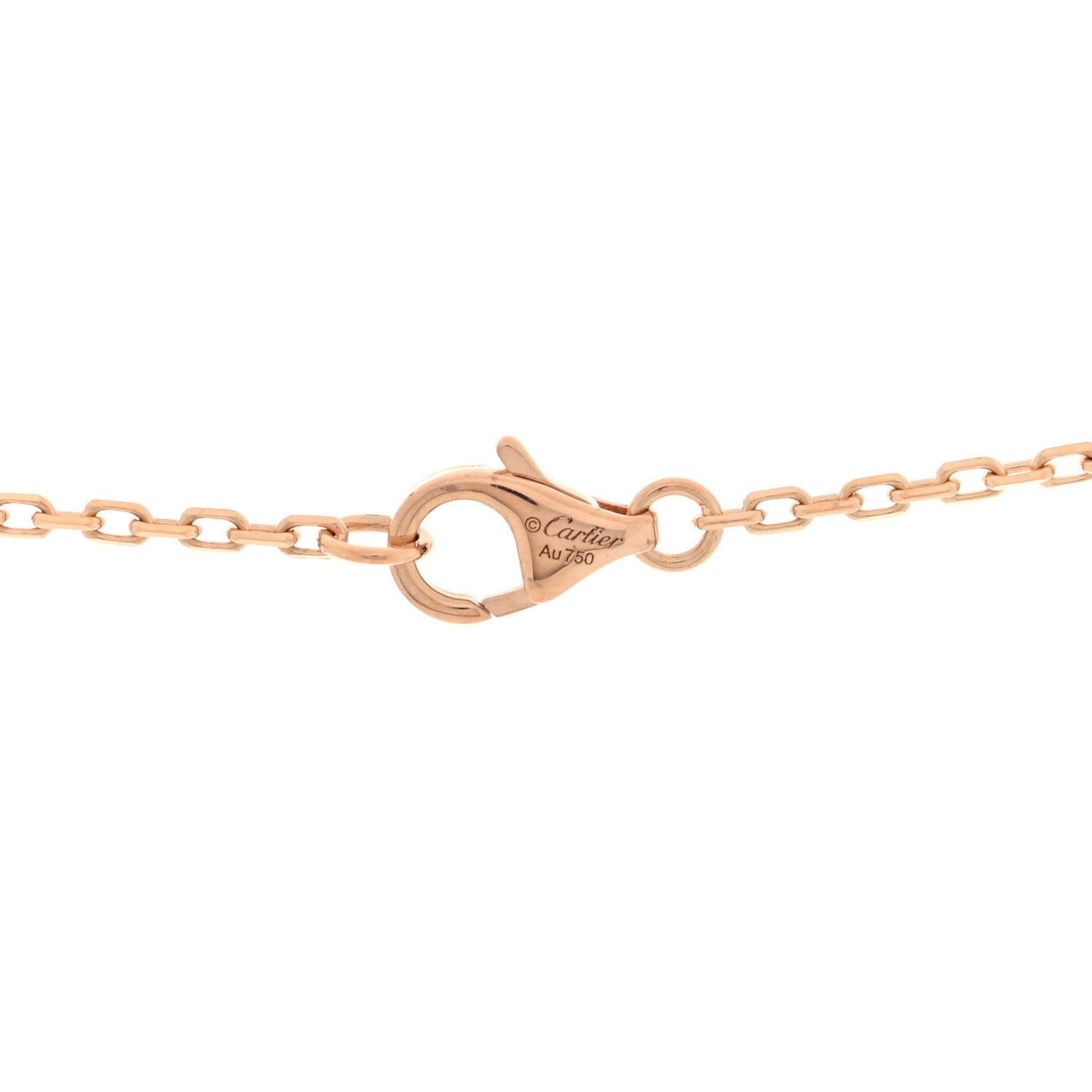 Cartier 18K Pink Gold Diamond Interlocking LOVE Paved Necklace 4 of 5