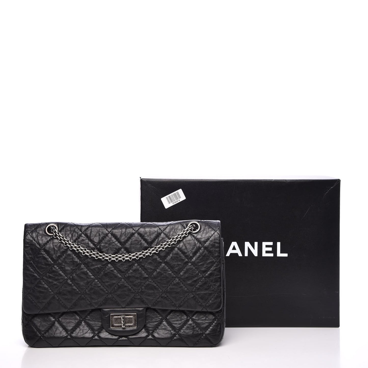 Aged Calfskin Quilted 2.55 Reissue 227 Flap Black