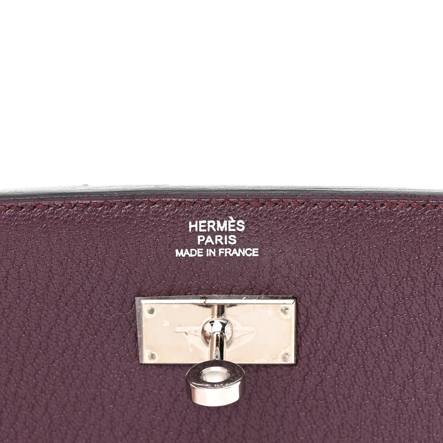 Hermes Chevre Mysore Medium Kelly Wallet Prune 6 of 10