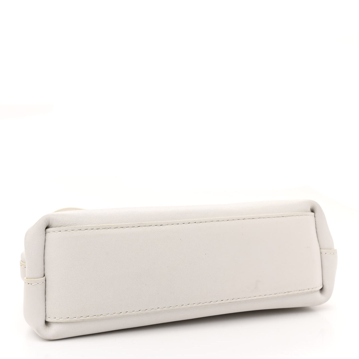 Calfskin Small The Point Triangle Bag Chalk