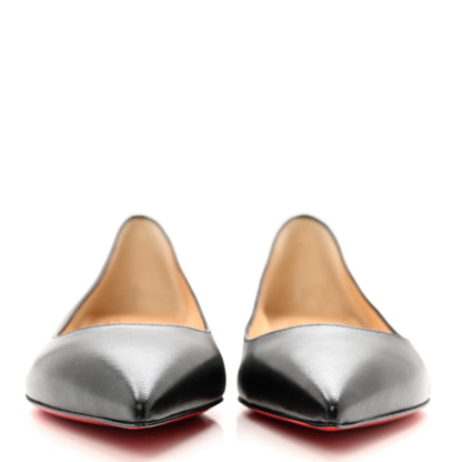 Christian Louboutin Shiny Nappa Ballalla Flats 37.5 Black 2 of 7