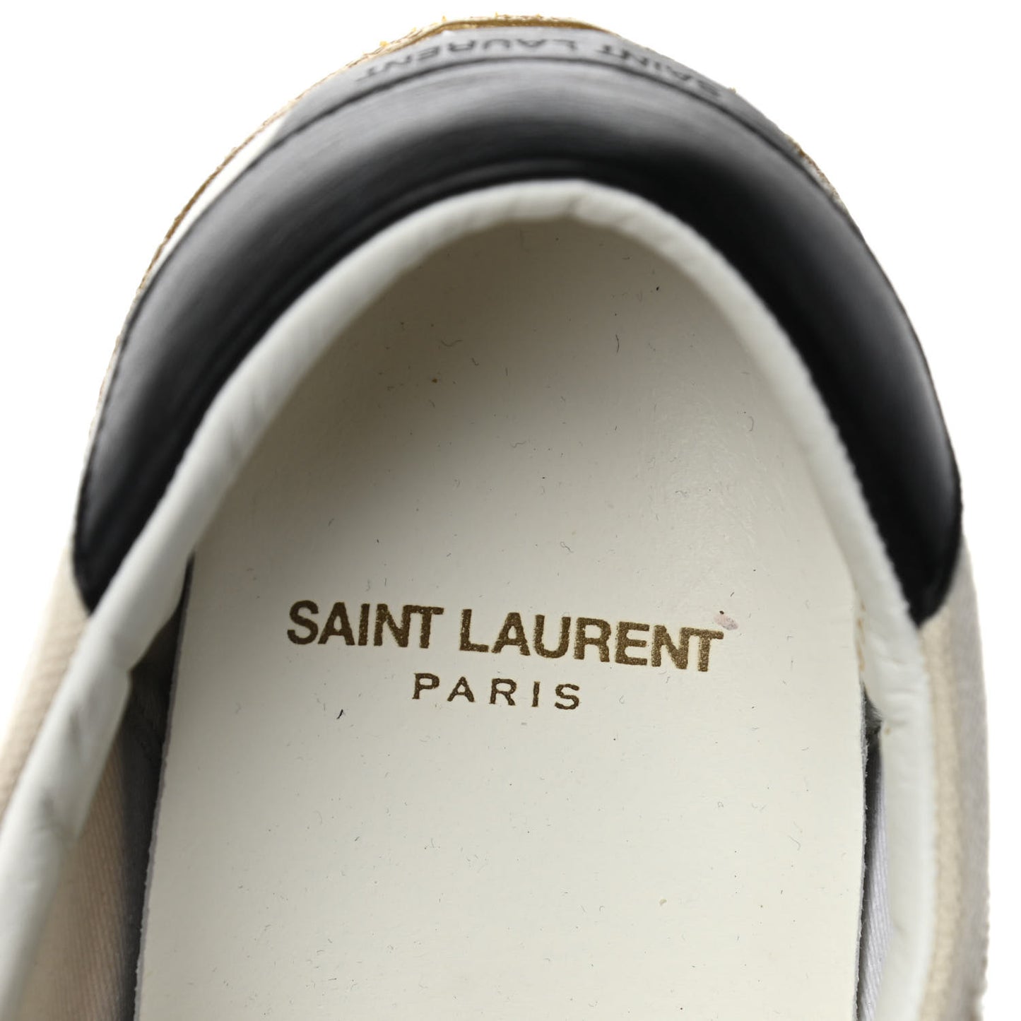 Distressed Canvas Embroidered Court Classic Sneakers 36 White Black