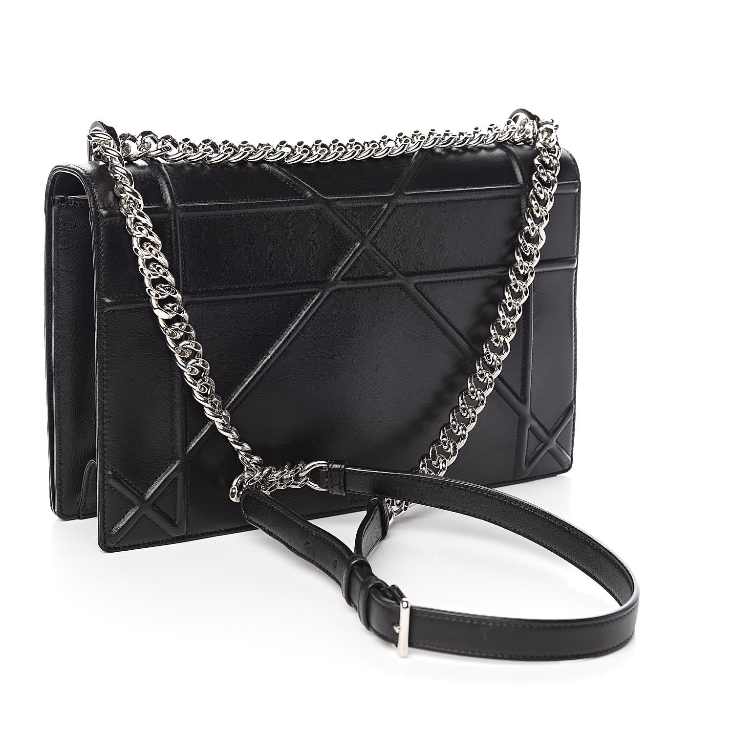 Christian Dior Lambskin Large Diorama Flap Bag Black 3 of 14