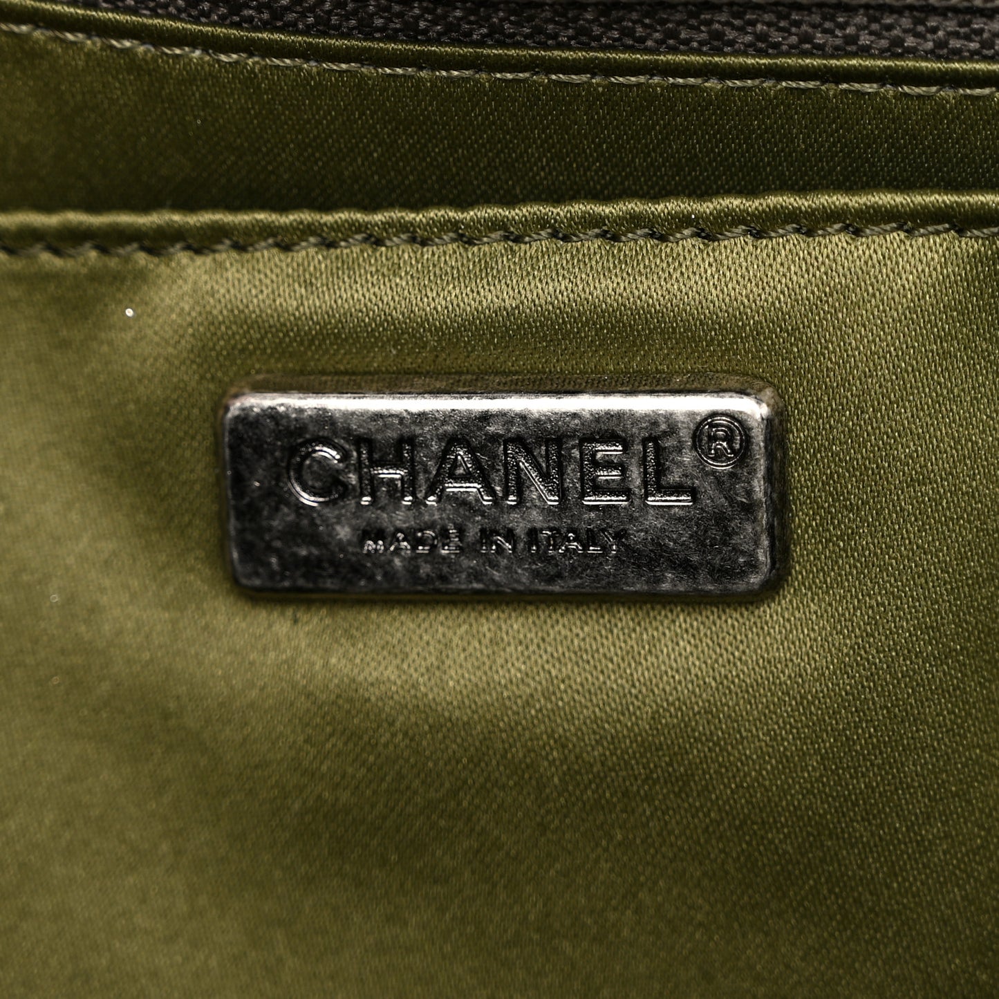 Sequin Coco Cuba Medium Single Flap Khaki
