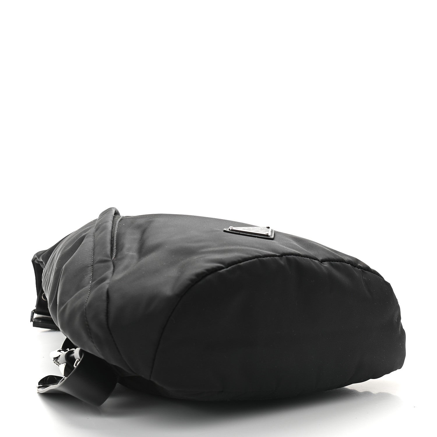 Prada Nylon New Vela Studded Sling Backpack Black Fuoco 4 of 9
