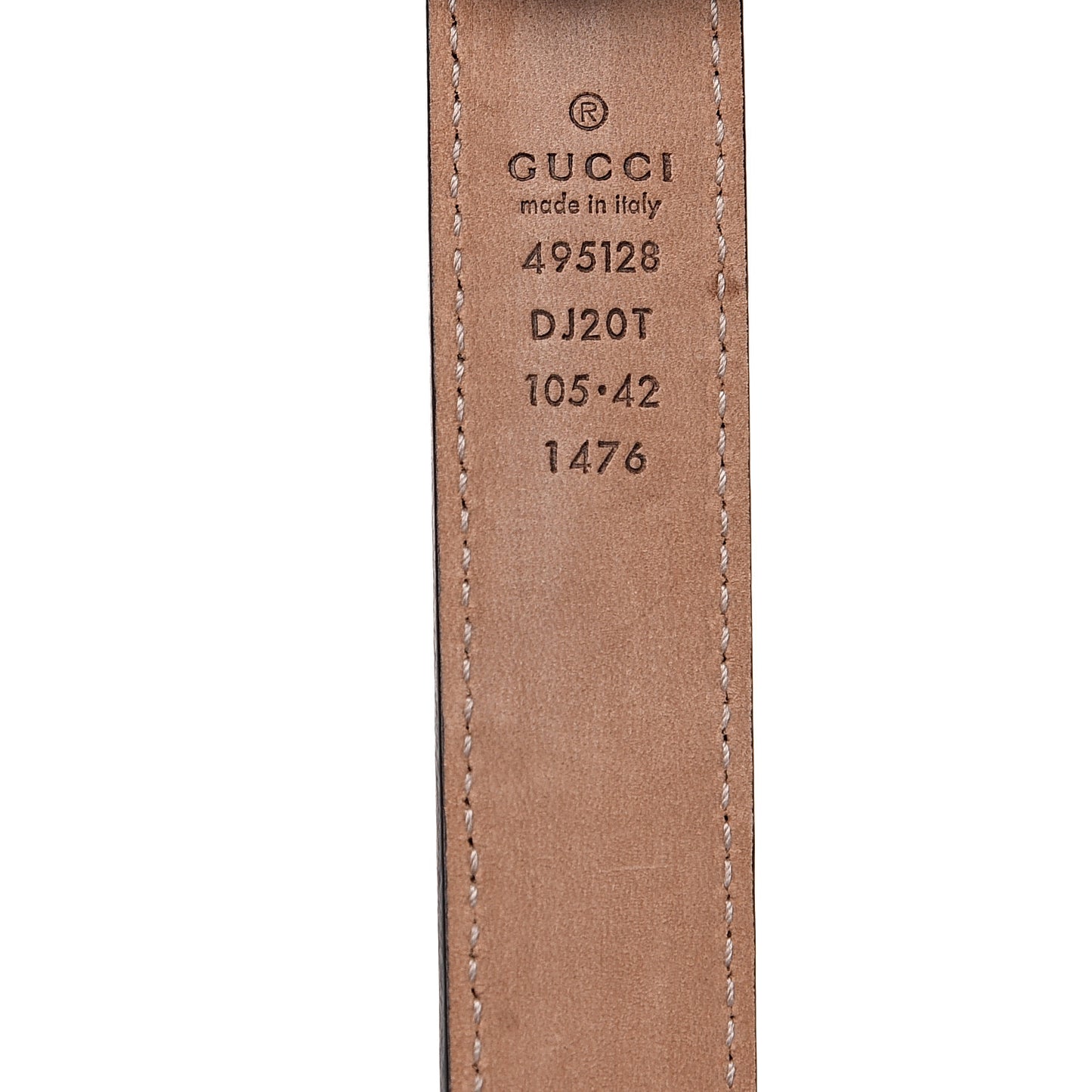 Calfskin Framed Double G Belt 105 42 Black