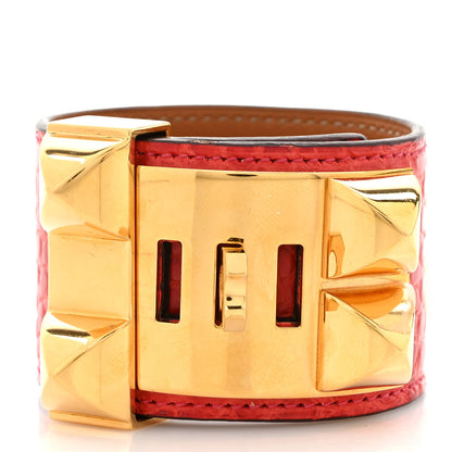 Hermes Shiny Alligator Collier De Chien CDC Bracelet S Sanguine 3 of 5