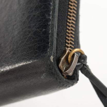 Balenciaga Chevre Classic Hardware Continental Zip Around Wallet Black 8 of 14