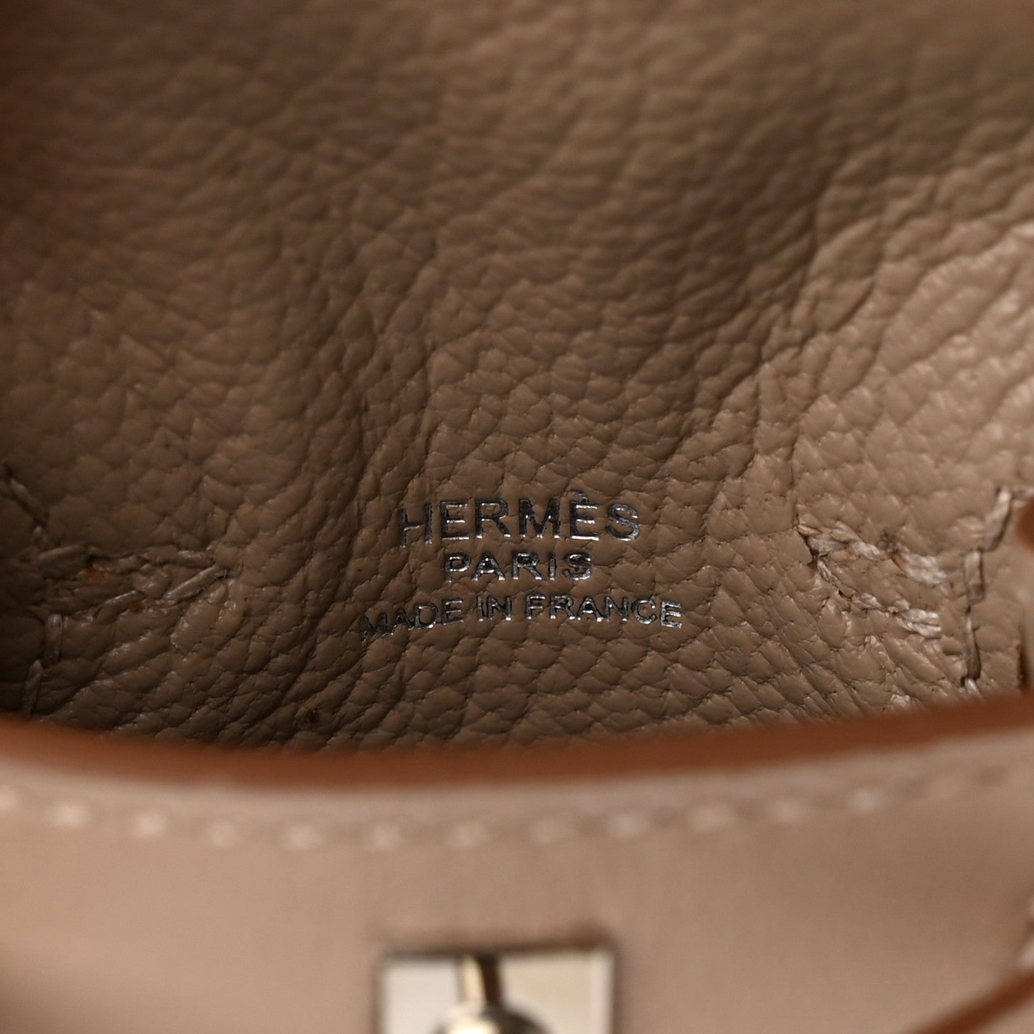 Hermes Tadelakt Mini Kelly Twilly Bag Charm Argile 4 of 6