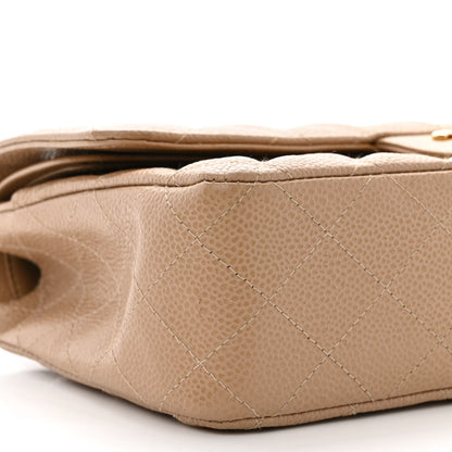 Chanel Caviar Quilted Medium Double Flap Beige 10 of 13