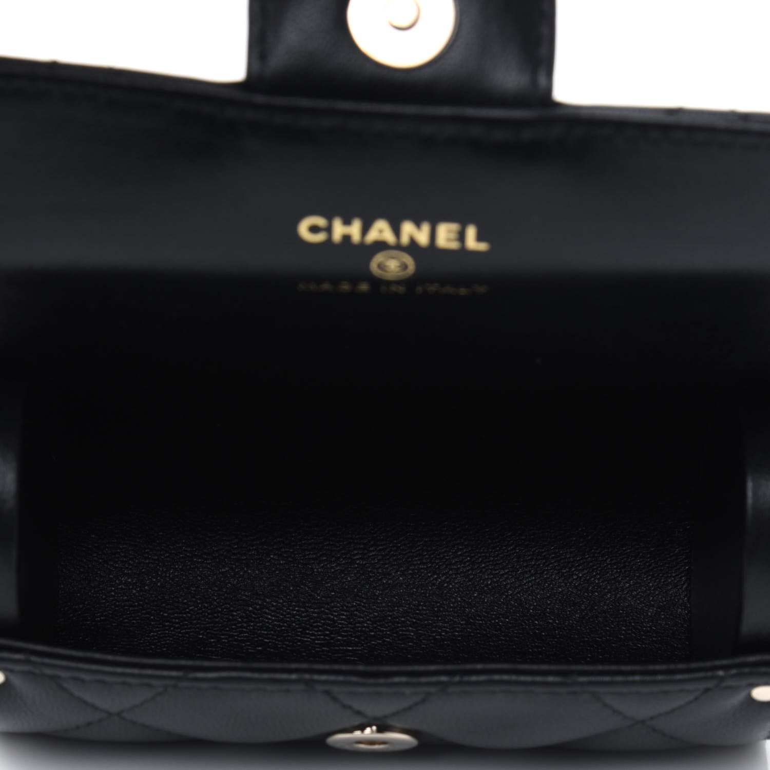 Chanel Lambskin Quilted Box Of Secrets Card Holder With Chain Black 4 of 4