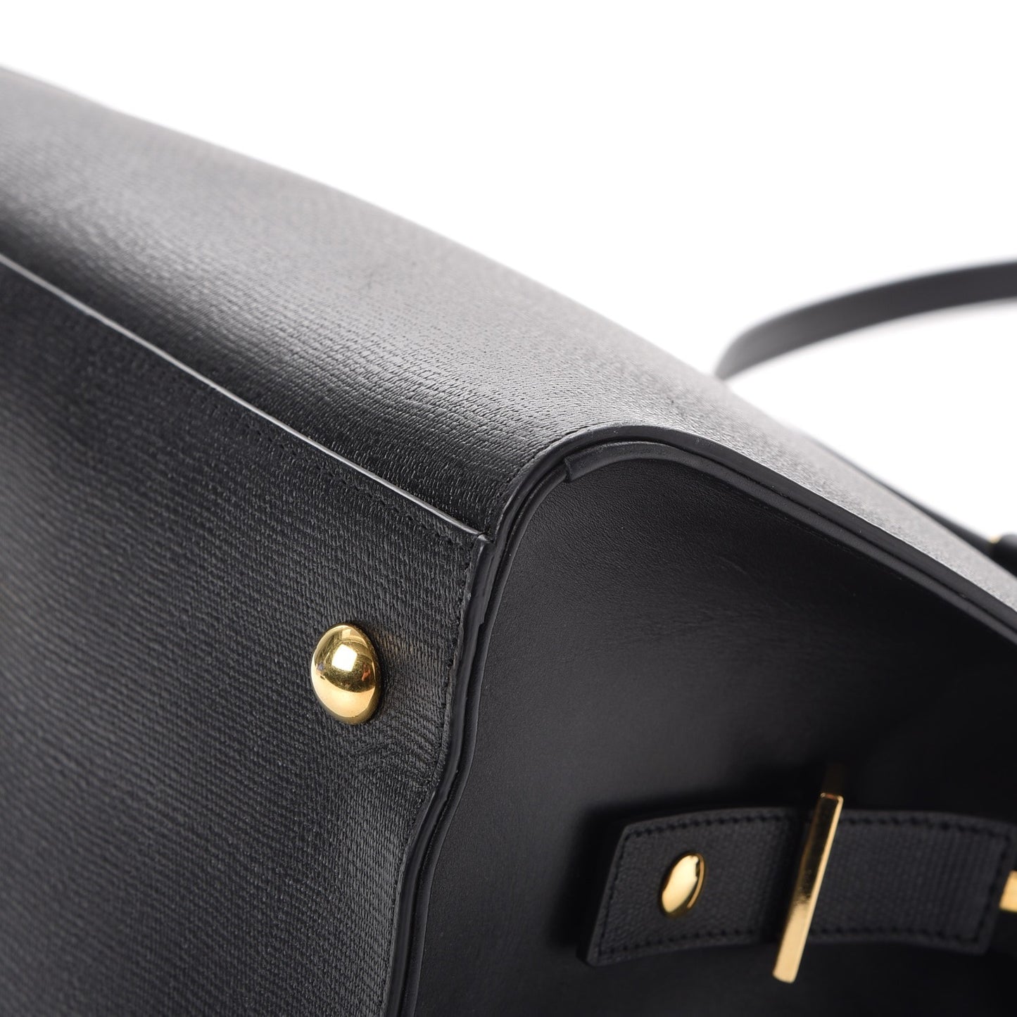 Tweed Calfskin Embossed Classic Small Cabas Y Bag Black