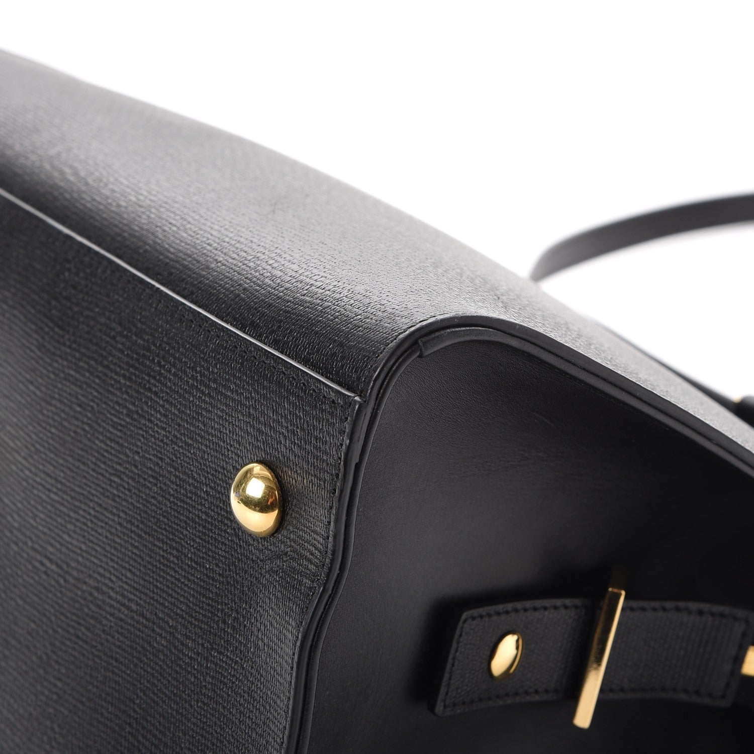 Saint Laurent Tweed Calfskin Embossed Classic Small Cabas Y Bag Black 12 of 14