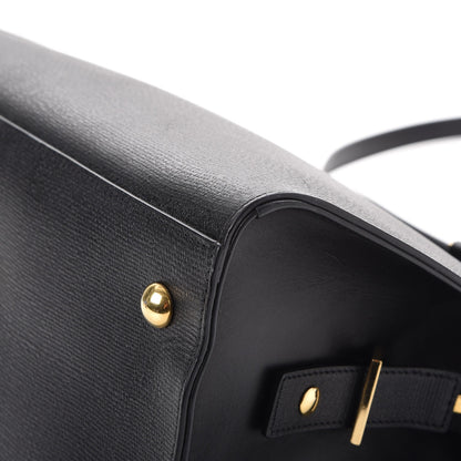 Saint Laurent Tweed Calfskin Embossed Classic Small Cabas Y Bag Black 12 of 14