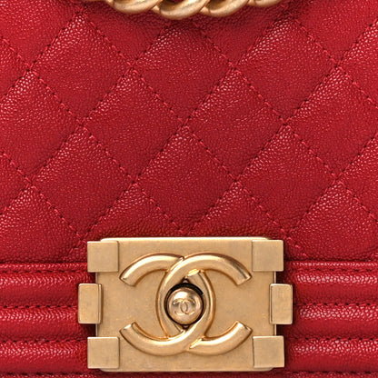 Chanel Caviar Quilted Medium Boy Flap Dark Red 8 of 11