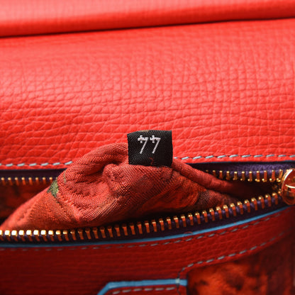 Dolce & Gabbana Lizard Tri-Color Medium Miss Sicily Satchel Red Pink Black 7 of 10