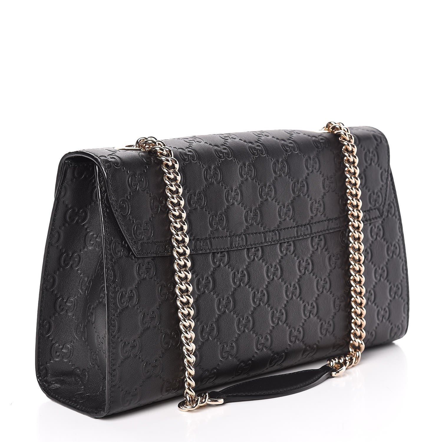 Gucci Guccissima Medium Emily Chain Shoulder Bag Black 3 of 10
