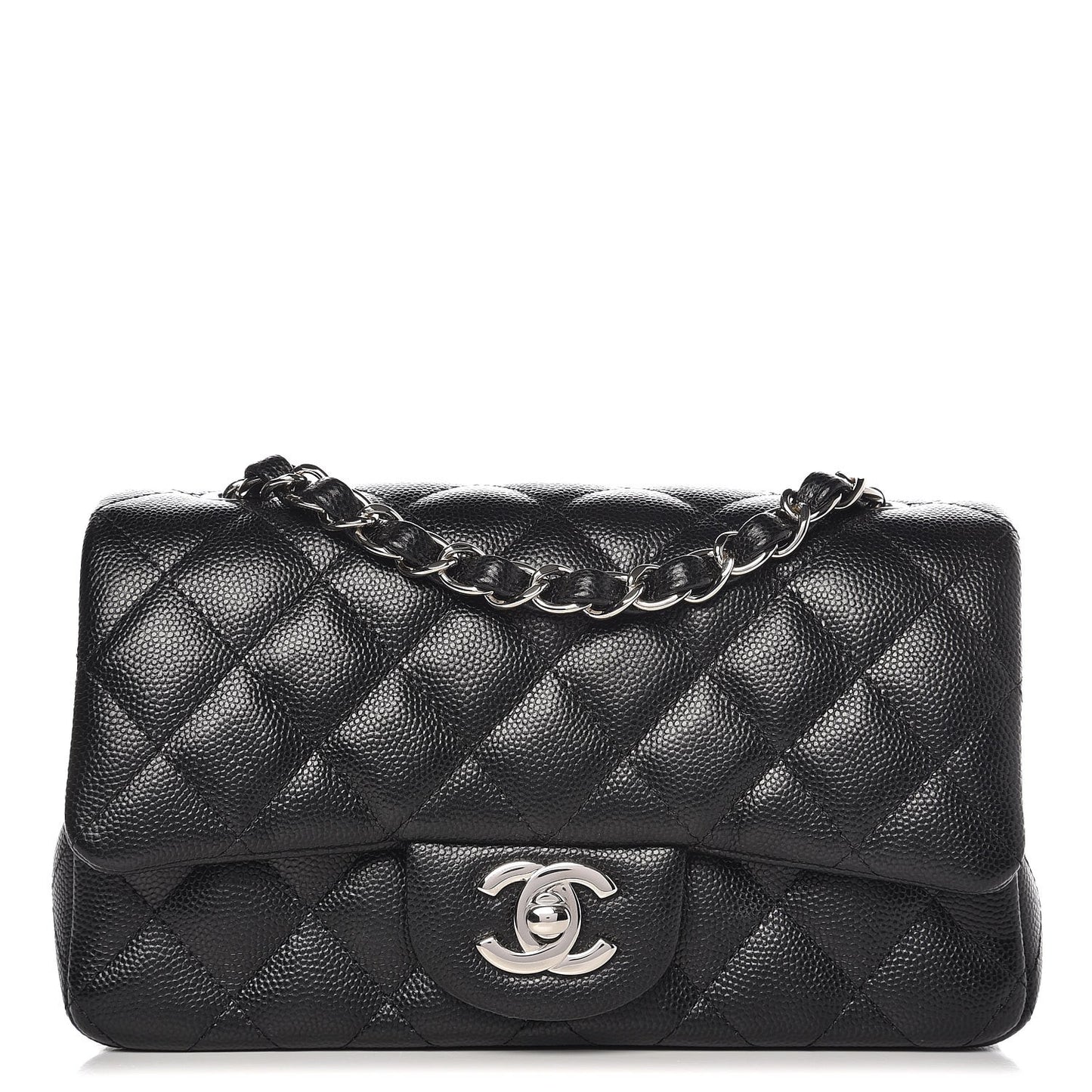 Caviar Quilted Mini Rectangular Flap Black