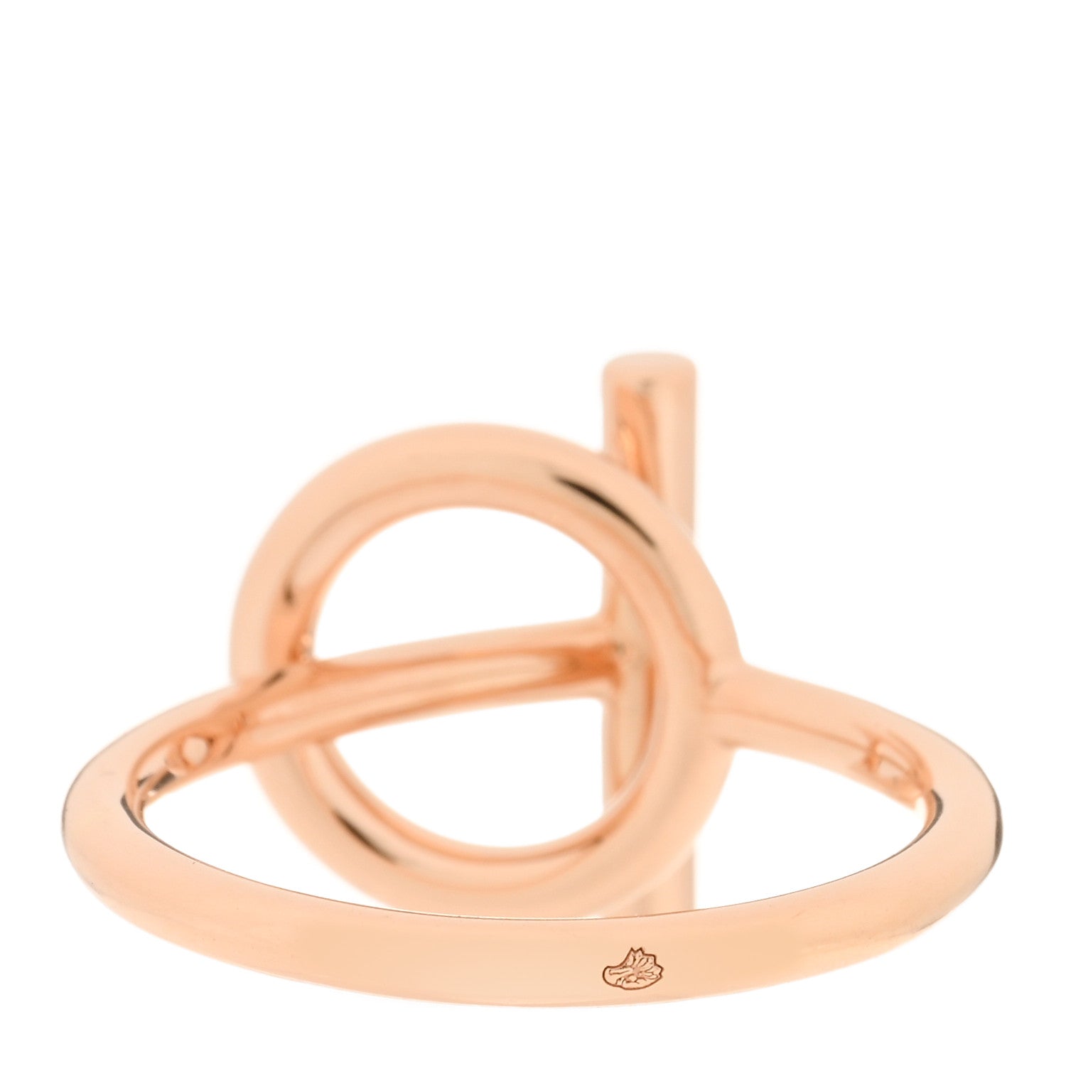 Hermes 18K Rose Gold Diamond PM Echappee Ring 54 6.75 2 of 5