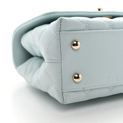 Chanel Caviar Quilted Mini Coco Handle Flap Light Blue 9 of 11