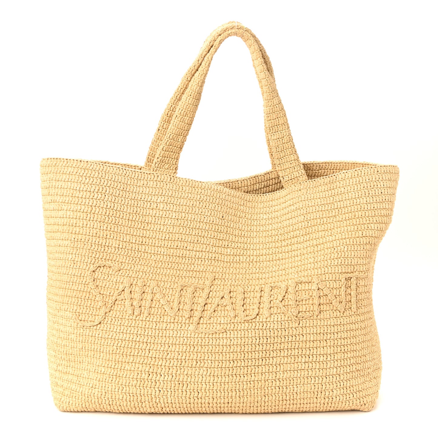 Raffia Logo Tote Naturel