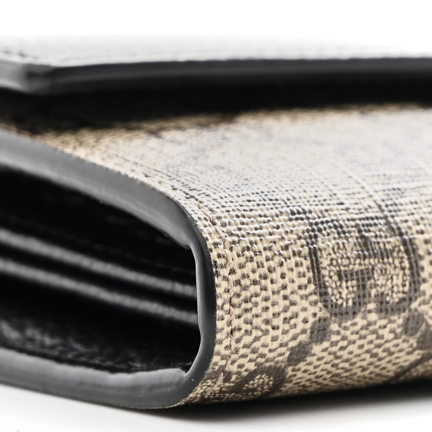 Dollar Calfskin GG Supreme Monogram Petite GG Marmont Wallet Chain Bag Black Beige Ebony