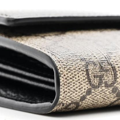 Gucci Dollar Calfskin GG Supreme Monogram Petite GG Marmont Wallet Chain Bag Black Beige Ebony 9 of 11