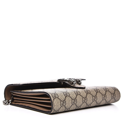 Gucci GG Supreme Monogram Mini Dionysus Chain Wallet Beige Taupe 4 of 17