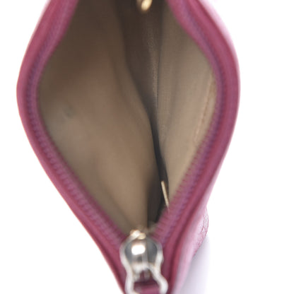 Chanel Lambskin Camellia Embossed Key Holder Case Fuchsia 5 of 16