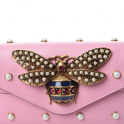 Gucci Nappa Pearl Studded Mini Queen Margaret Broadway Shoulder Bag Sugar Pink 8 of 10