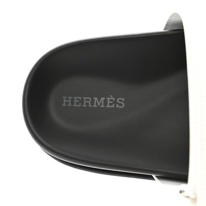 Hermes Calfskin Womens Chypre Sandals 37 White 7 of 9