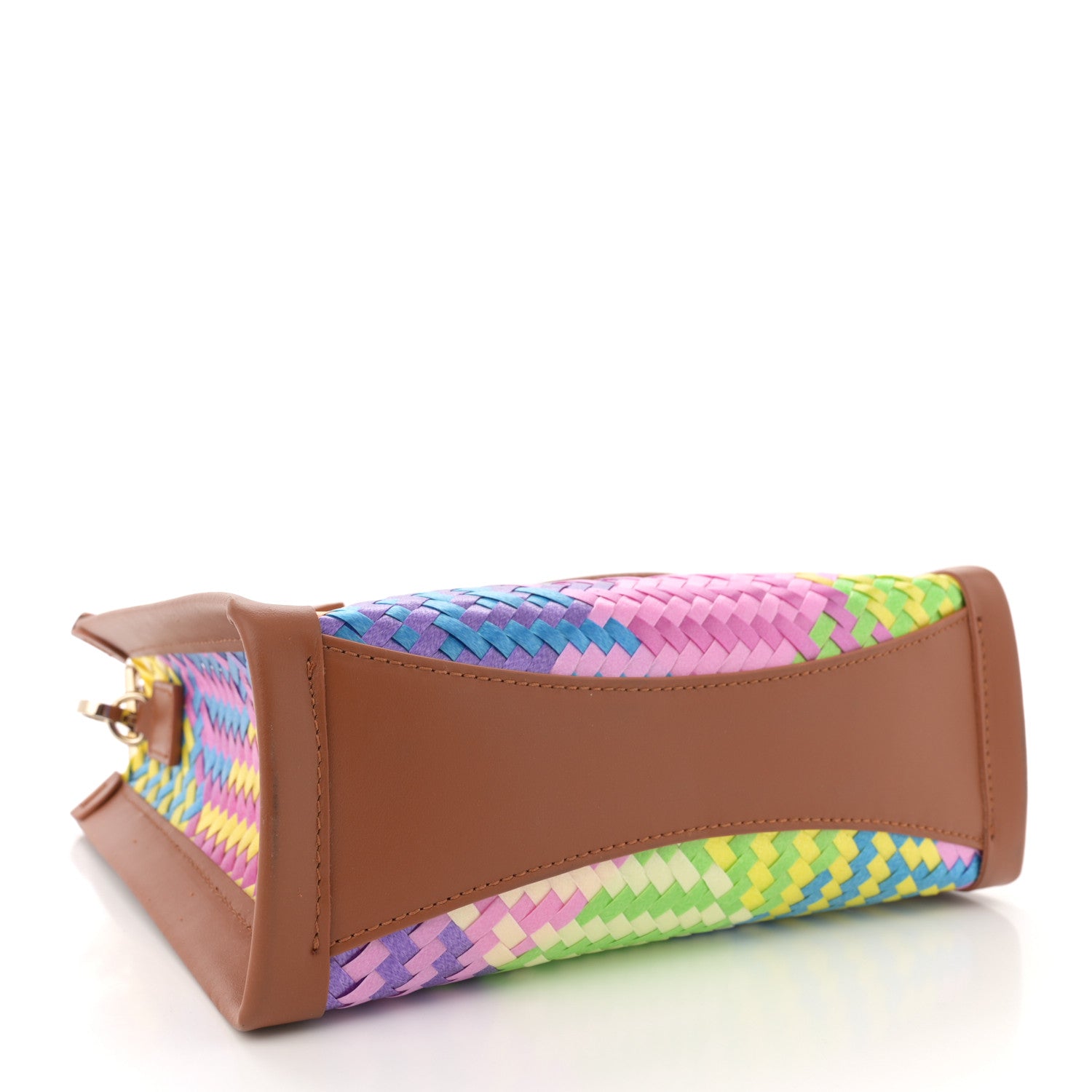 Christian Louboutin Woven Calfskin Mini By My Side Tote Multicolor Cuoio 4 of 11