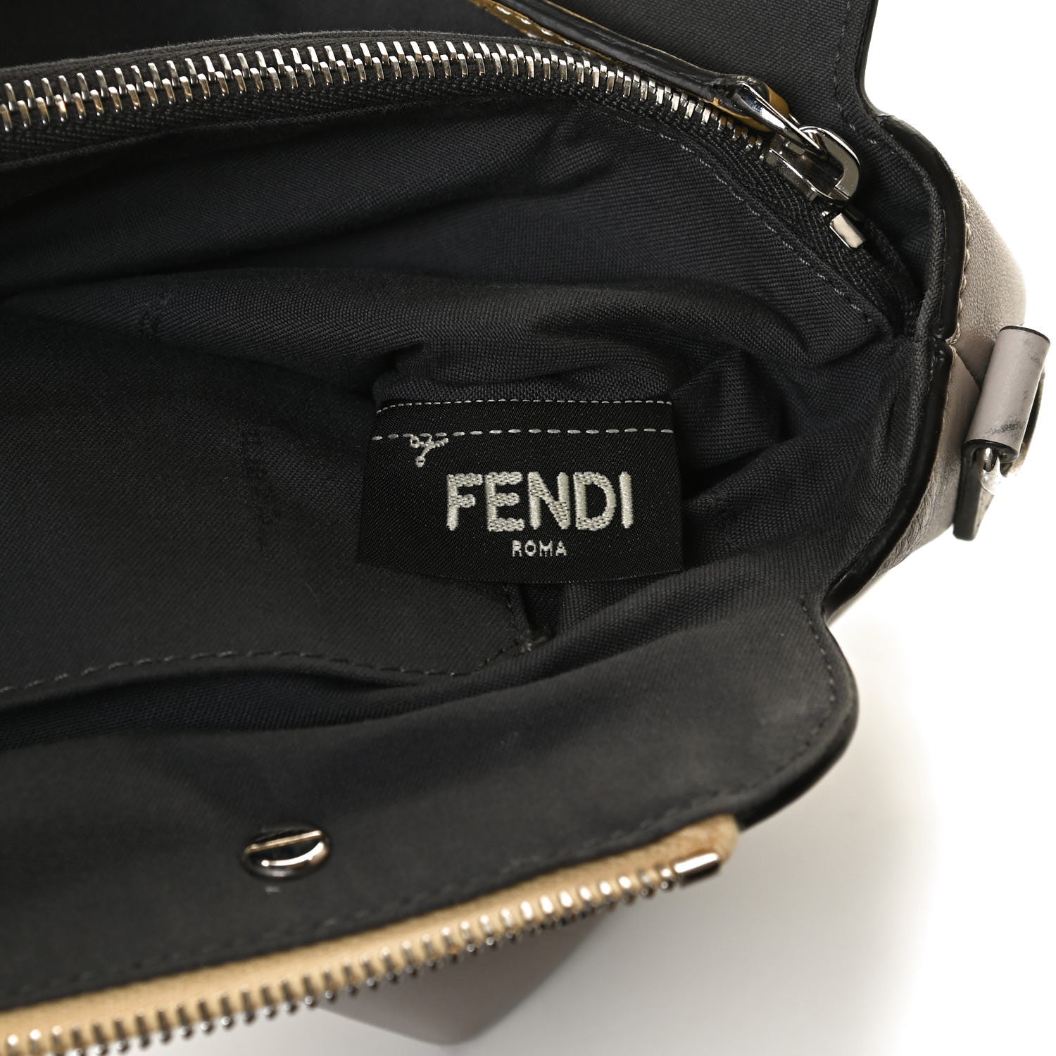 Fendi Vitello Dolce 4 Color Large By The Way Boston Bag Grigio Polvere Multicolor 8 of 16