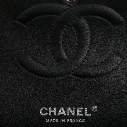 Chanel Lambskin Chevron Quilted Medium Double Flap So Black 8 of 9
