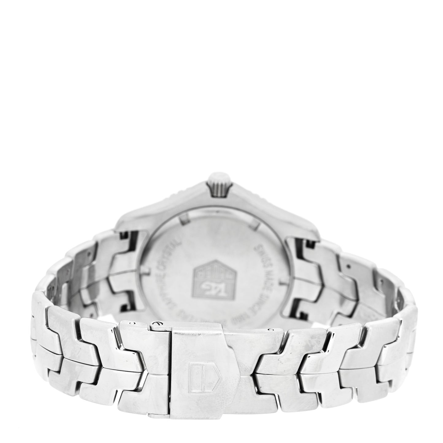 Stainless Steel Diamond Mother of Pearl 39mm Link Quartz Watch WJ1114