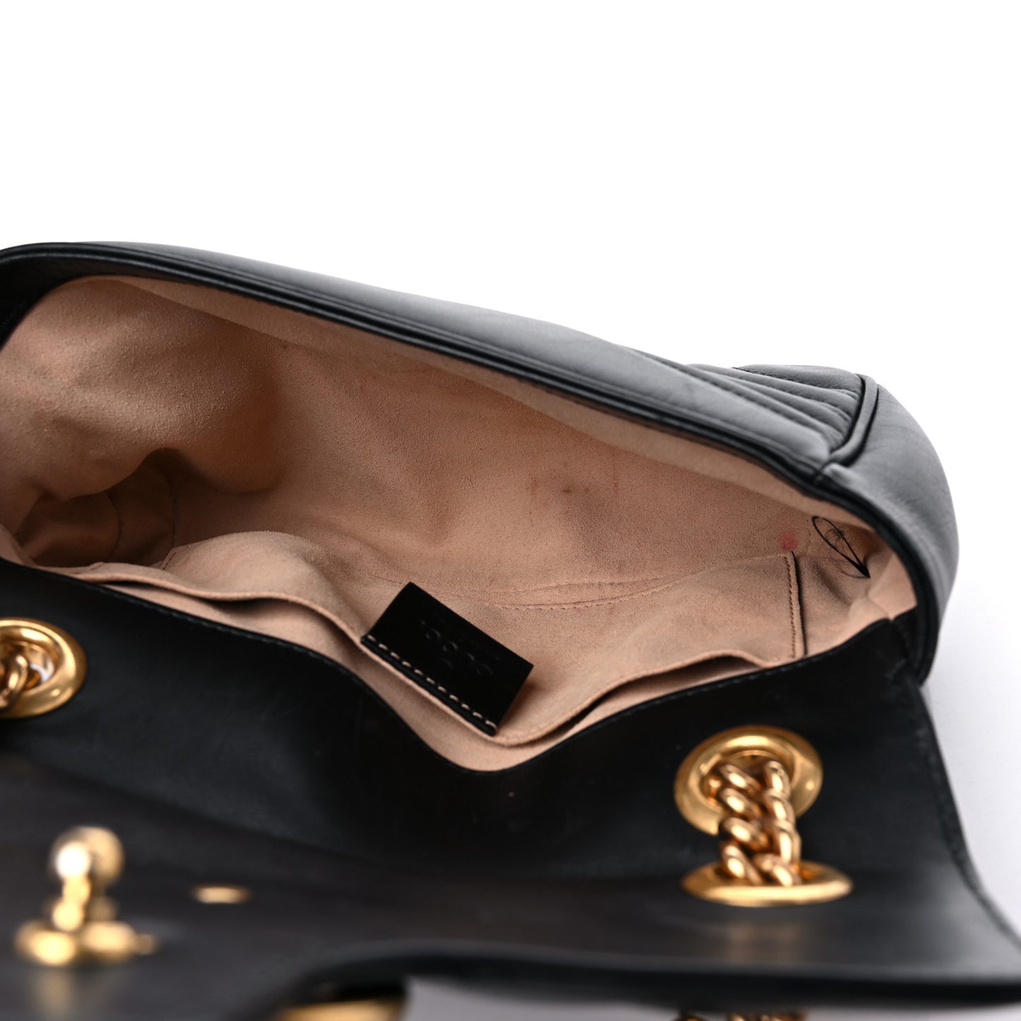 Calfskin Matelasse Mini GG Marmont Shoulder Bag Black