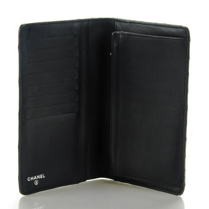 Chanel Diamond Stitched Yen Wallet Black 5 of 8