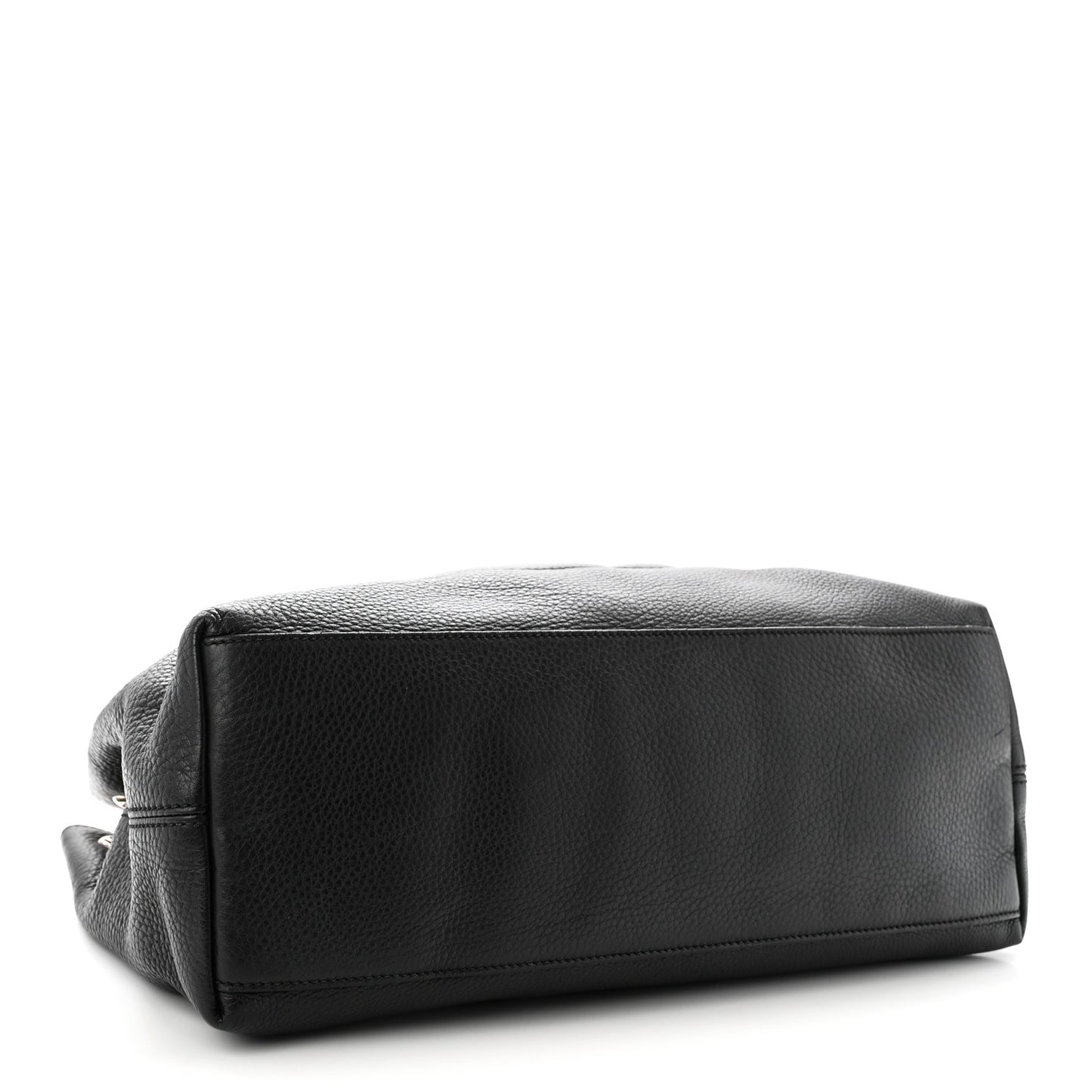 Pebbled Calfskin Medium Soho Chain Shoulder Bag Black