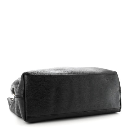 Gucci Pebbled Calfskin Medium Soho Chain Shoulder Bag Black 4 of 13