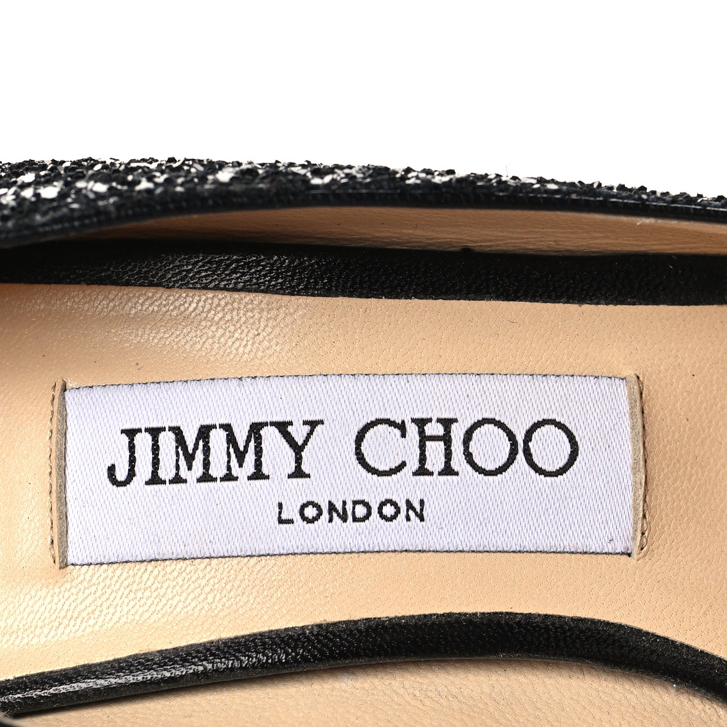 Jimmy Choo Coarse Glitter Pointy Toe Romy Pumps 36 Black 8 of 8
