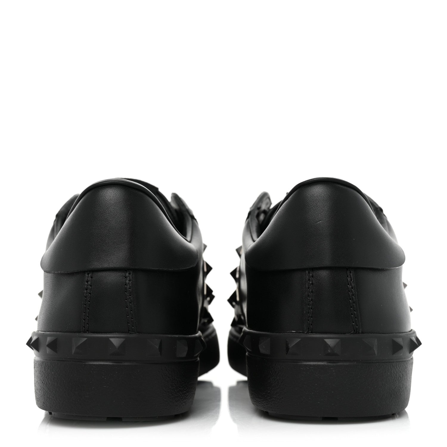 Valentino Garavani Calfskin Mens Rockstud Untitled Open Sneakers 42 Black 4 of 13
