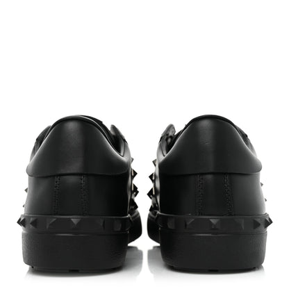 Valentino Garavani Calfskin Mens Rockstud Untitled Open Sneakers 42 Black 4 of 13