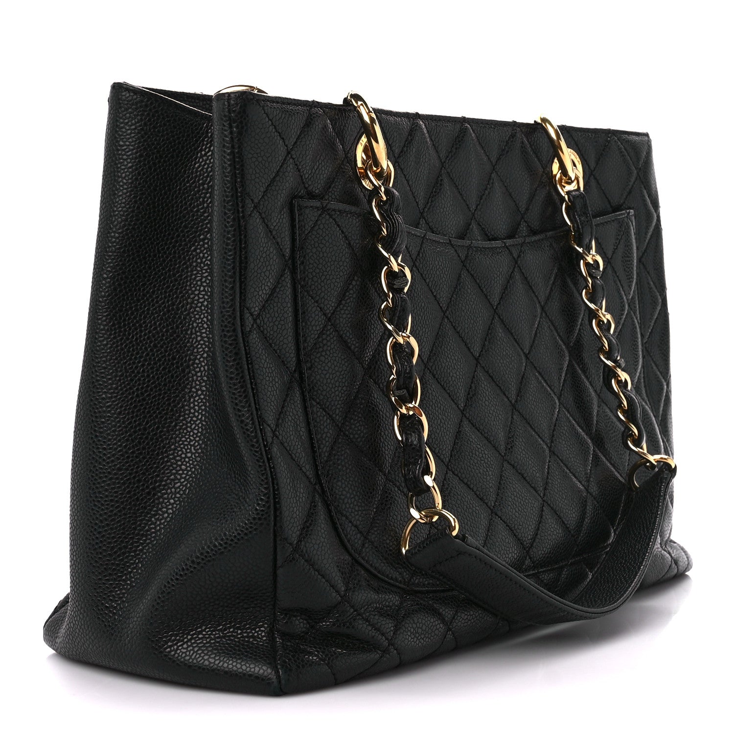 Chanel Caviar Quilted Grand Shopping Tote GST Black 3 of 10