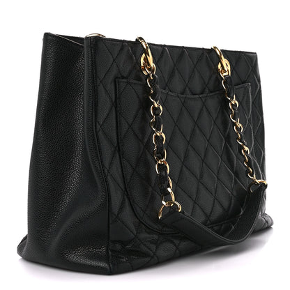 Chanel Caviar Quilted Grand Shopping Tote GST Black 3 of 10